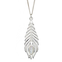 Load image into Gallery viewer, MOTHER OF PEARL FEATHER PENDANT
