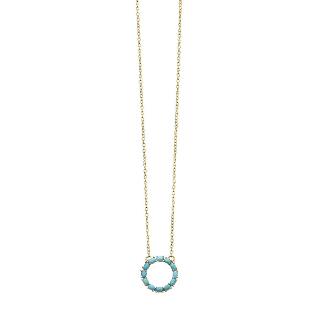 BLUE MAGNESITE ROUND NECKLACE