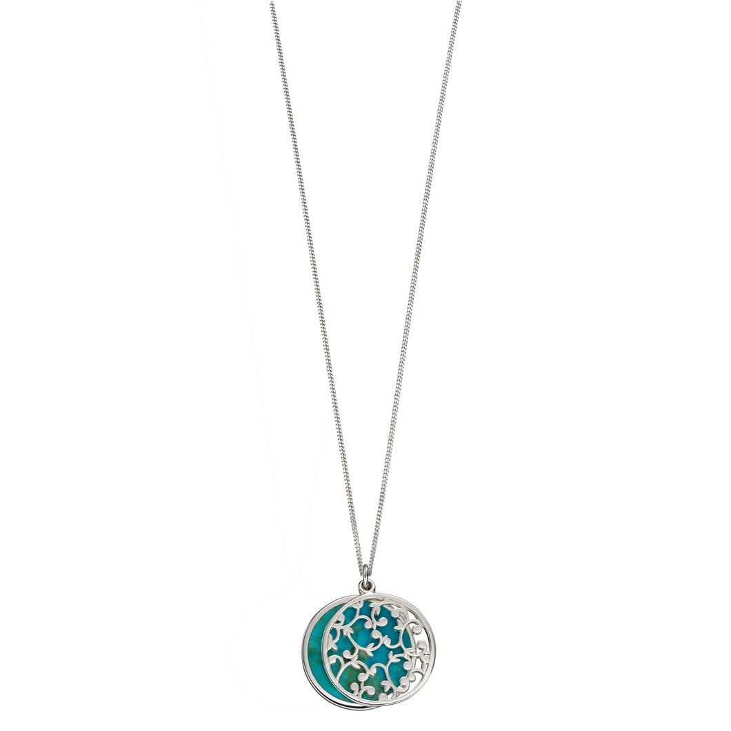 TURQUOISE FILIGIRI PENDENT.