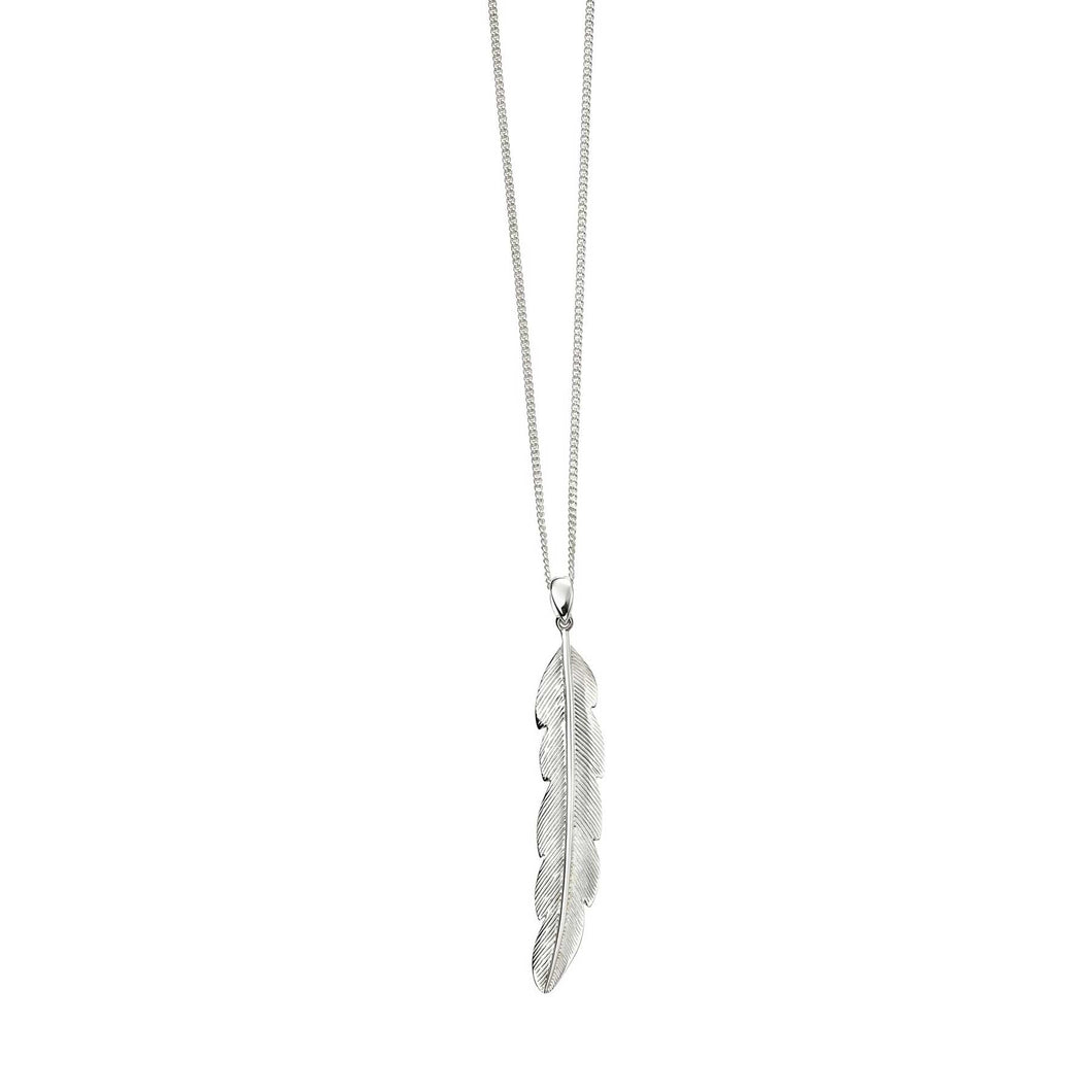 LUCKY FEATHER MOTIF NECKLACE.